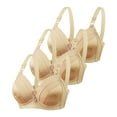 thumbnail image 1 of Youmylove 3-Pack Women Bra Comfortable Wireless Thin Size Large Gathering Underwear Full Coverage Bra Ladies Bralette, 1 of 2