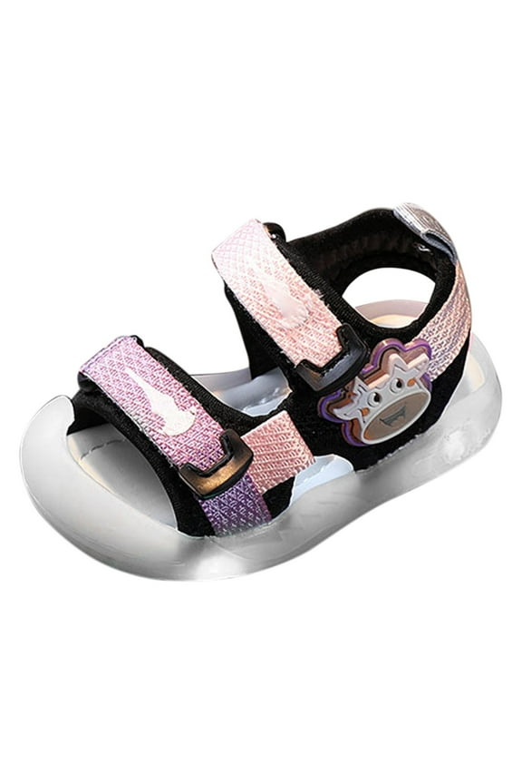 Anti-Kick Closed Toe Sandals Summer Lightweight Baby Shoes 0-4 Years Old Boys Girls Beach Shoes Walking Shoes Child Lovely Footwear First Walking