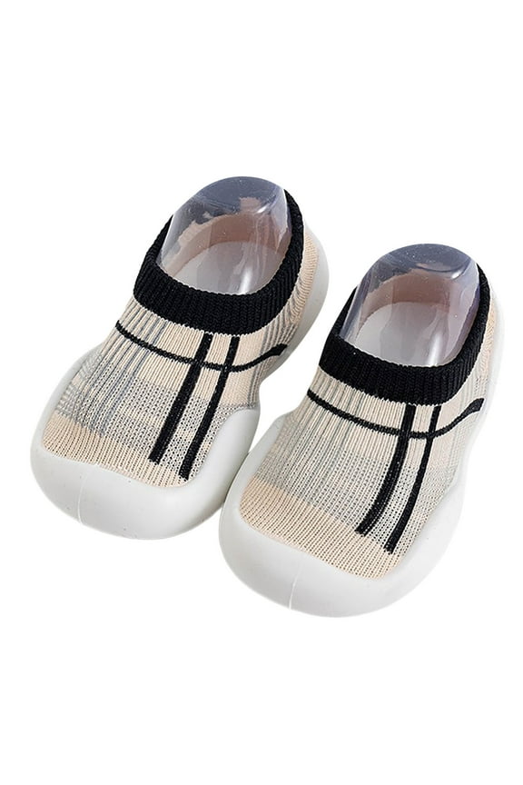 Baby Boy Girl Shoes Non- Indoor Walking Shoes Breathable Warm Elastic Sock Shoes With Memory Sole Protect Toes Outdoor Sneakers 9-12 Months