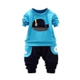 thumbnail image 1 of Youmylove Baby Boys Stereoscopic Cartoon Star Tops Pocket Pant Outfits Set Boys 2 Piece Outfit, 1 of 9
