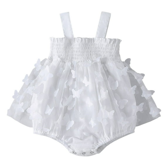 Youmylove Baby Girl Onesie Romper Infant Girls Sleeveless Solid Color Ruffles Romper Newborn Bodysuits Comfort Baby Onesie For 6-9 Months