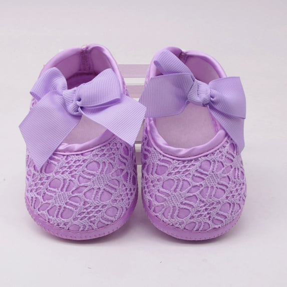 Youmylove Baby Girl Soft Shoes Soft Soled Non- Bowknot Footwear Crib Shoe Cute Cartoon Prewalker