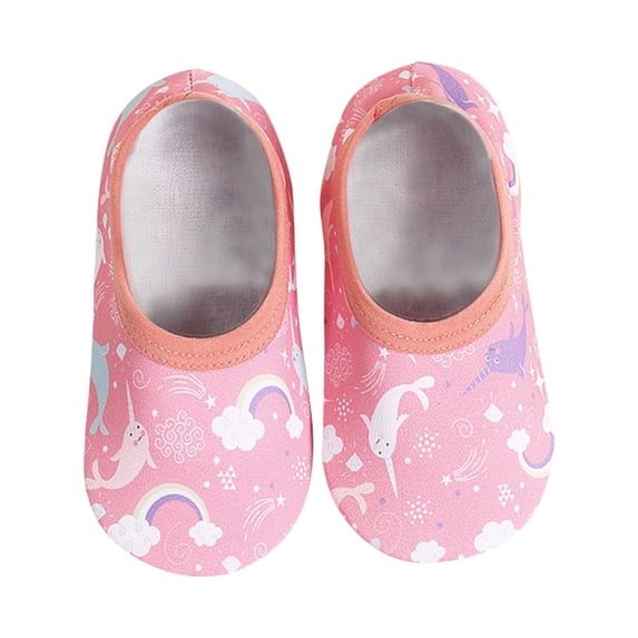 Youmylove Baby Kids Boys Girls Animal Prints Cartoon Floor Socks Barefoot Aqua Socks Non- Shoes Child Trendy Toddler Footwear