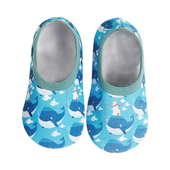 Youmylove Baby Kids Boys Girls Animal Prints Cartoon Floor Socks Barefoot Aqua Socks Non- Shoes Simple Toddler Footwear
