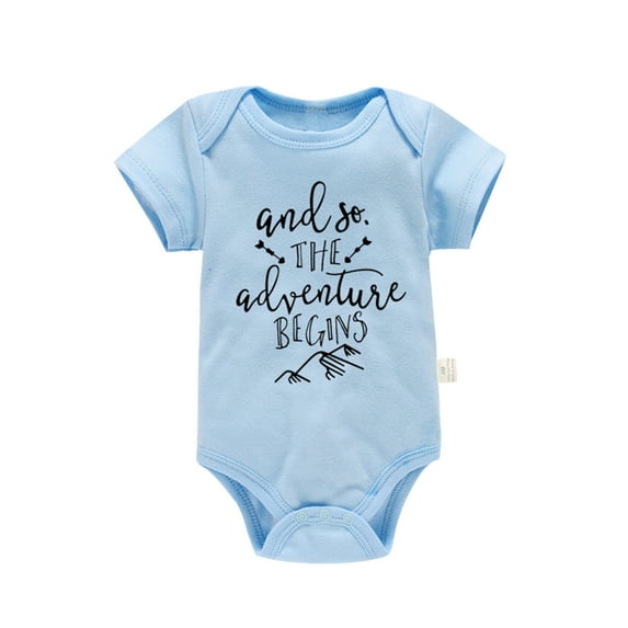 Youmylove Baby Onesie Bodysuits Boys Girls Short Sleeve Letter Print Romper Bodysuit Crawling Clothes Summer Clothes For 9-12 Months