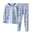 thumbnail image 1 of Youmylove Big Boys Sleepwear Nightwear Set Cotton Pajamas Autumn Winter Warm Children Long Sleeve Set New Leisure Streetwear, 1 of 3