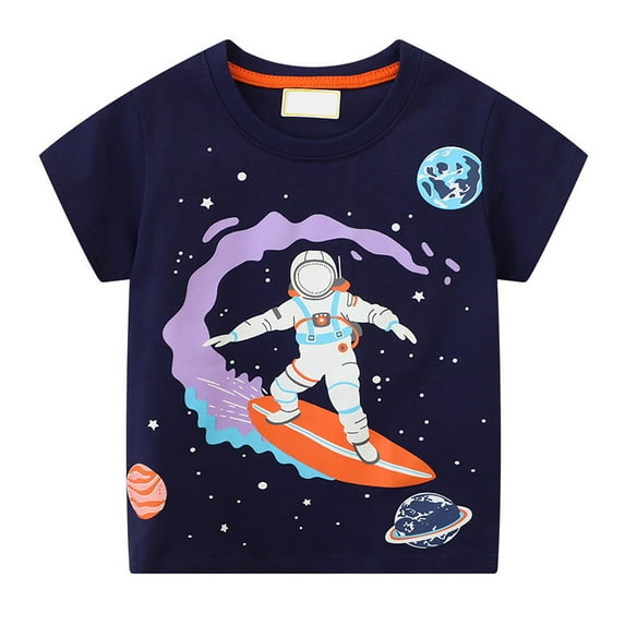 Youmylove Boys Athletic T Shirts Boys Short Sleeve T Shirts Kids Glow In The Dark Print Summer Tee Shirt Casual Tops Kids Beach Summer Tops For 2-3 Years