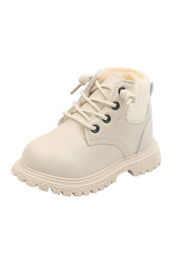 Boys Girls Mesh Lace Shoes Fashion Boots Non- Breathable Boots Toddler Daily Children Baby Breathable Lightweight Footwear First Walker