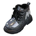 thumbnail image 1 of Youmylove Boys Girls Mesh Lace Shoes Fashion Boots Non- Breathable Boots Toddler Daily Children Stylish Breathable Lightweight Footwear First Walker, 1 of 5
