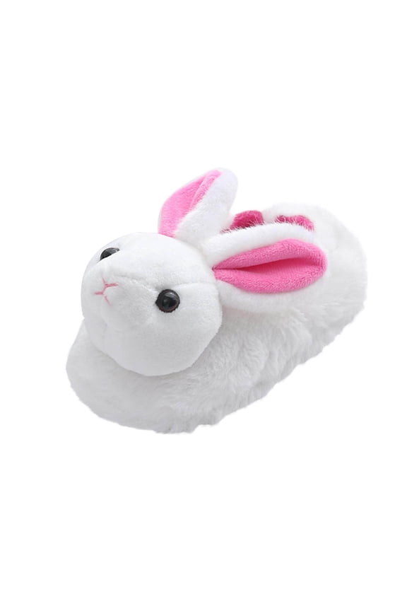 Children Girl Cotton Slippers Cute Stereoscopic Rabbit Warm Indoor Non- Cotton Slippers Cute Footwear