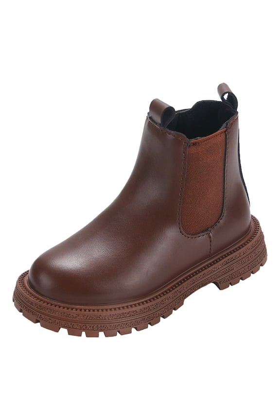 Children Shoes Comfortable Soft Soled Short Boots Fashion Outdoor Warm Princess Leather Boots Child Lovely Footwear First Walking