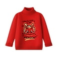thumbnail image 1 of Youmylove Children Sweater With Fleece Thickening 2024 Dragon New Year Clothing For Boys Girls Autumn Winter New Year Red New Year Base Sweater Stylish Toddler Child Outwear, 1 of 6