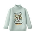 thumbnail image 1 of Youmylove Children Sweater Turtleneck Thin 2024 Dragon New Year Dress For Boys Girls Autumn Winter Red New Year Base Shirt Stylish Toddler Child Outwear, 1 of 4