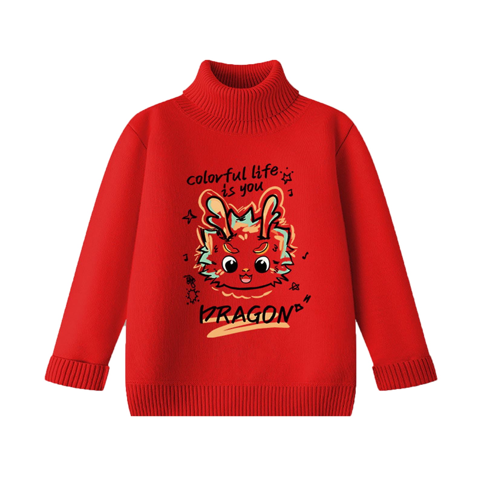 Youmylove Children Sweater With Thickening 2024 Dragon New Year