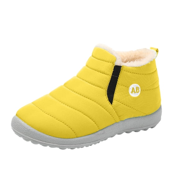 Youmylove Children Winter Fleece Children Boots Flat Splashing Fleece Warm Short Tube Snow Boots Zapatos