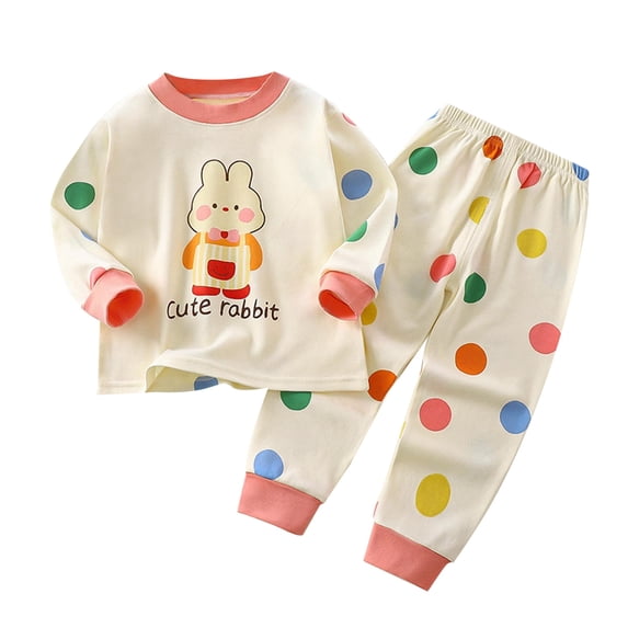 Youmylove Children's Underwear Set Pure Cotton Boys Long Sleeve Baby Clothes Warm Girls' Homewear Autumn Children's Clothes Kids Nightwear Pjs Homewear