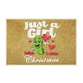 thumbnail image 1 of Youmylove Christmas Welcome Doormat Christmas Funny Cucumber Floormat Non-Slip Water Absorption Cute Cucumber Floormat Crystal Velvet Floormat Halloween Decoration, 1 of 5