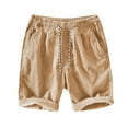 thumbnail image 1 of Youmylove Comfort Mens Shorts Corduroy Shorts Men With Pockets Mens Corduroy Shorts Elastic Waist Summer Beach Casual Shorts Summer Tactical Pants, 1 of 4