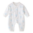 thumbnail image 1 of Youmylove Cute Bodysuit For Baby Toddler Boys Girls Cartoon Animals Cotton Romper Long Sleeve Plaid Cute Jumpsuit Outfits Children Clothes, 1 of 3