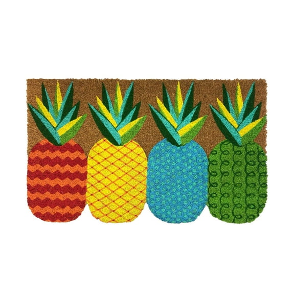 Youmylove Doormat Non-Slip Door Mat Pineapple Summer Home Bathroom Bedroom Doormat Nautical Natural Fiber Outdoor 16 Halloween Doormats