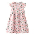 thumbnail image 1 of Youmylove Dresses For Girls Toddler Kids Children Summer Flying Sleeve Flower Prints Princess Dress Fashion Cute Dress, 1 of 7
