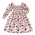 thumbnail image 1 of Youmylove Dresses For Girls Toddler Long Sleeve Butterfly Prints Princess Dress Dance Party Dresses Clothes, 1 of 8
