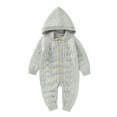 thumbnail image 1 of Youmylove Fall Winter Sweater For Kids Tops Baby Girls Boys Cotton Knitted Hooded Sweater Romper Jumpsuit Outfits, 1 of 9