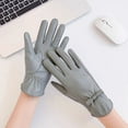 thumbnail image 1 of Youmylove Fashion Lace Butterfly Embroidery Lined Gloves Women Lambskin Leather Driving Gloves Fashion Mittens Mitt, 1 of 2