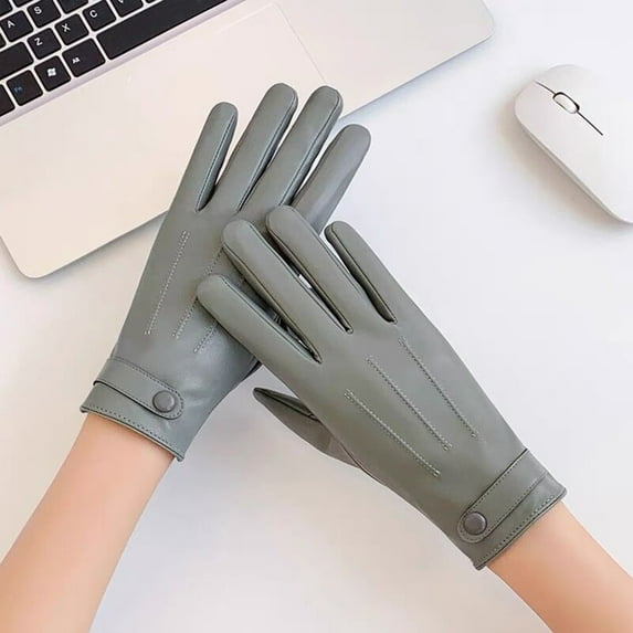 Youmylove Fashion Lace Butterfly Embroidery Lined Gloves Women Lambskin Leather Driving Gloves Fashion Mittens Mitt