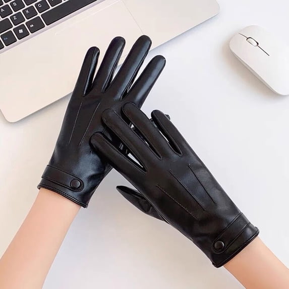 Youmylove Fashion Lace Butterfly Embroidery Lined Gloves Women Lambskin Leather Driving Gloves Fashion Mittens Mitt