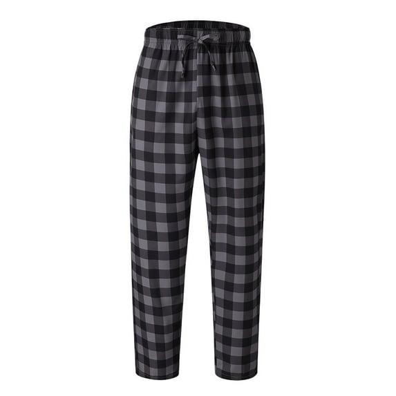Youmylove Fashion Mens Casual Plaid Pants Loose Comfortable Soft Pajama Pants Sleepwear Plaid Pajama Pants Trousers Loose Fit Trousers