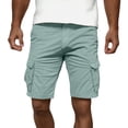 thumbnail image 1 of Youmylove Fashion Mens Shorts Men's New Woven Shorts Pants High Street Retro Solid Color Casual Shorts Dailywear Work Shorts, 1 of 5