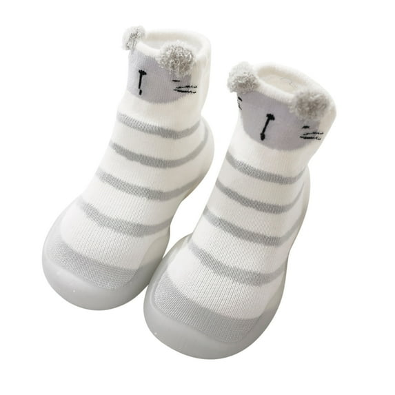 Youmylove First Walkers Toddler Baby Cartoon Socks Non- Shoes Animals Elastic Baby Shoes Fashion Shoes
