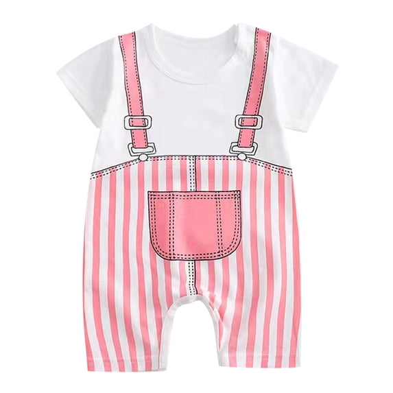 Youmylove Funny Jumpsuit Children Baby Boys Girls Cartoon Romper Short Sleeve Cute Animals Outfits Autumn Clothes