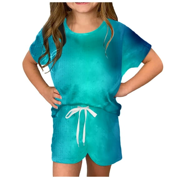 Youmylove Girls 2 Piece Summer Outfits Soft Short Sleeve T Shirt And Shorts Set With Side Pockets Activewear Girls Trendy Clothing Set For 11-12 Years