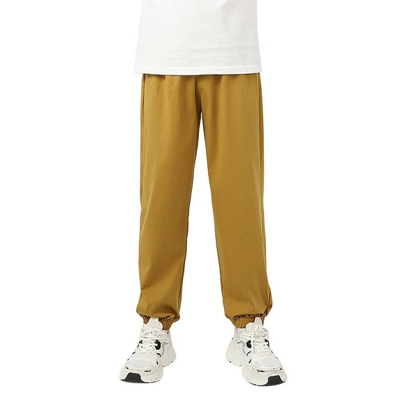 Youmylove Girls' Pants Summer Sports Long Pants Elastic Waist Casual Jogger Pants Kids Girl Boys' Lightweight Athletic Pants Breathable Comfy Cargo Jogger Pants 11-12 Years