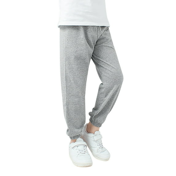 Youmylove Girls' Pants Summer Sports Long Pants Elastic Waist Casual Jogger Pants Kids Girl Boys' Lightweight Athletic Pants Breathable School Athletic Pants 11-12 Years