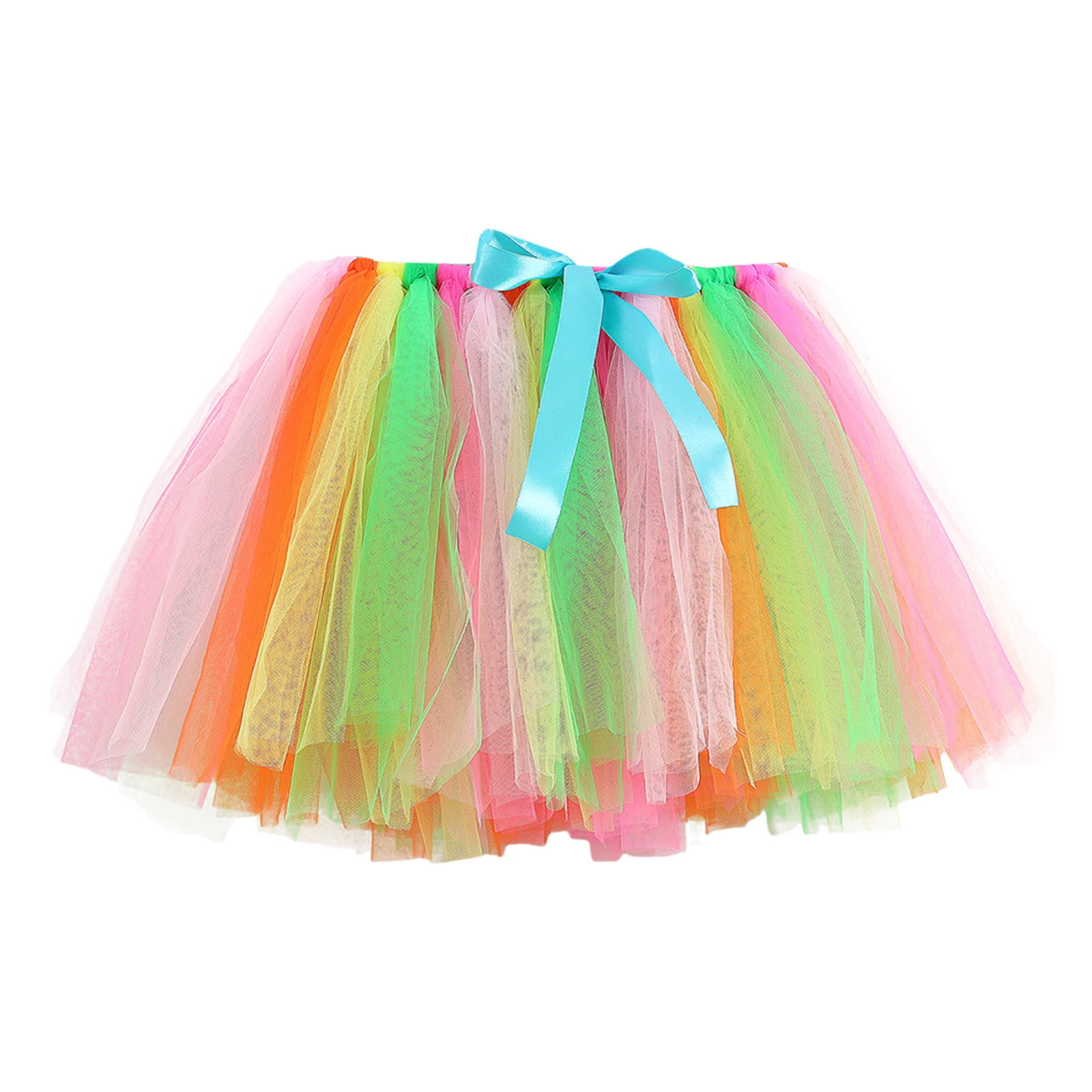 Youmylove Girls Skirt Tutu Rainbow Multicolor Ballet Dancing Party