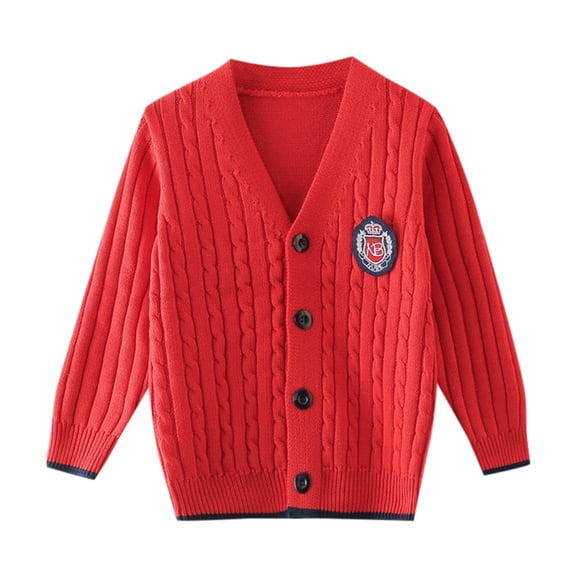 Youmylove Girls Toddler Long Sleeve Cable Knit Button Cardigan Sweater For Autumn Fall Winter Child Leisure Dailywear