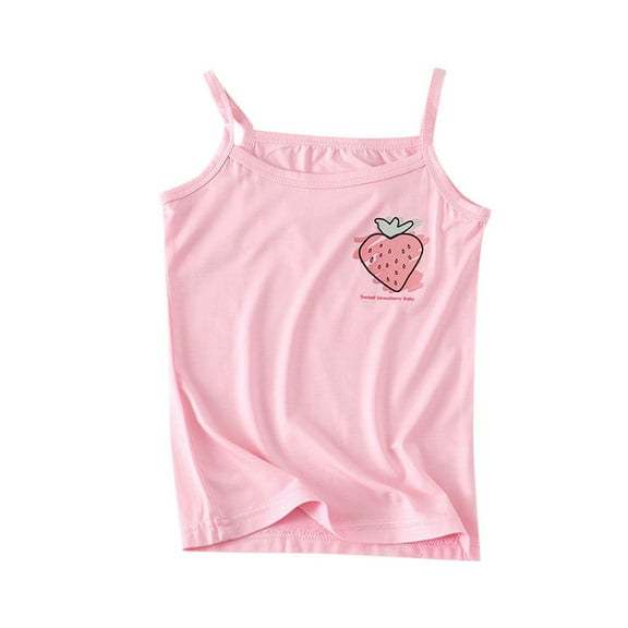Youmylove Girls And Toddler Undershirts Kids Camisole Cute Print Breathable Spaghetti Strap Cami Tank Tops For Ballet Gymnastics Wear Athletic Top 3-4 Years