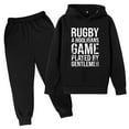 thumbnail image 1 of Youmylove Kids Boys Girls Tracksuit Rugby Pullover Hoodies Pants Set American Football Fans Sports Gift Jogging Sweatsuits Vintage Rugby Player Sports Retro Leisure Streetwear, 1 of 3