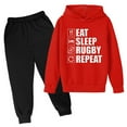 thumbnail image 1 of Youmylove Kids Boys Girls Tracksuit Rugby Pullover Hoodies Pants Set American Football Fans Sports Gift Sweatshirt Vintage Rugby Player Sports Retro Jogging Sweatsuits Baby Playwear, 1 of 3