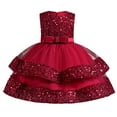 thumbnail image 1 of Youmylove Kids Children Summer Sleeveless Sleeveless Evening Princess Dress Butterfly Pearl Wedding Dress For Girls Outdoor Dailywear, 1 of 5