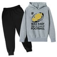 thumbnail image 1 of Youmylove Kids Football Letter Printed Hoodies Pants Hooded Children Casual 2PCS Fashion American Football Fans Sports Gift Baby Playwear, 1 of 3