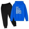 thumbnail image 1 of Youmylove Kids Hooded Sweatshirt Football Letter Printed Hoodies Pants Children Casual 2PCS Fashion Trend American Football Fans Sports Gift Sweatsuits Outdoor Dailywear, 1 of 3