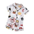 thumbnail image 1 of Youmylove Kids Pajamas Kids Toddler Baby Girls Spring Summer Cartoon Print Short Sleeve Sleepwear Outfits Pajamas Clothes, 1 of 7