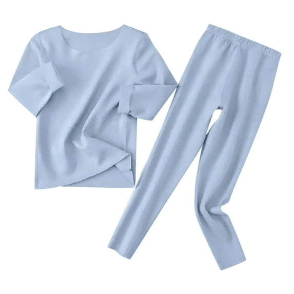 Youmylove Kids Pajamas Toddler Kids Baby Boys Girls Long Sleeve Tops Blouse PjâS Solid Pants Trousers Sleepwear Pajamas Outfits Set