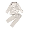 thumbnail image 1 of Youmylove Kids Pajamas Toddler Kids Child Baby Girls Long Sleeve Solid Patchwork Tops Blouse PjâS Pants Trousers Sleepwear Pajamas Outfits Set 2Pcs Clothes, 1 of 8