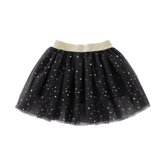 Youmylove Kids Tulle Tutu Skirt With Glitter Printed Star Princess Party Skirt For Girls 1-10 Years For Toddlers Casual
