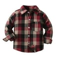 thumbnail image 1 of Youmylove Kids Winter Outwear Toddler Baby Unisex Autumn Plaid Tops Shirt Coat Clothes, 1 of 8